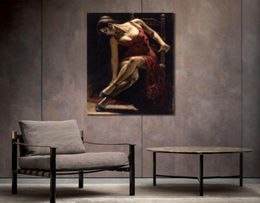 Portrait paintings Flamenco Dancer on the Chair Spanish art handpainted Woman oil painting for office room2748159