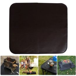Mat Fireproof Grill Mat Heat Insulation Protective Pad for Outdoor Picnic Silicone Coated Fireproof Grill Mat BBQ Equipment
