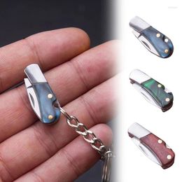 Keychains Mini Fold Knife Portable Small Blade Stainless Steel Hanging Outdoor Camping Pendant Key Chain Rings