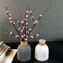 Vases Modern Flower Vase Imitation Ceramic Pot Decoration Home Plastic Fashion Arrangement Nordic Style