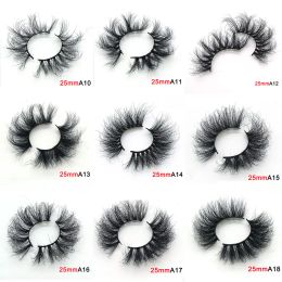 Eyelashes Wholesale Price 9Pairs HOT SALE 25mm Fluffy Mink Lash Long Lasting 5D Mink Eyelashes Big Dramatic Strip Individual False Eyelash