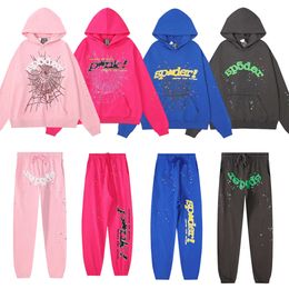 Men Hoodie Spider Hoodie Designer Tracksuit Men Mens Designer Clothes Pink Hip hop Clothes Sp5der 55555 Cotton Spider Hoodie Womens fashion Clothing