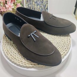 HBP Non-Brand Classic Design Fashion Comfortable Lightweight Cool Dress Shoes Stylish Suede Leather Loafer Shoes for Men