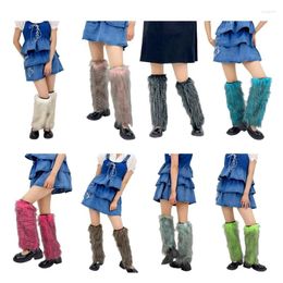 Women Socks Warming Covers Boots Stocking Leg Warmer Faux Furs Knee Length Autumn And Winter Boot Sleeves Cuffs Cover