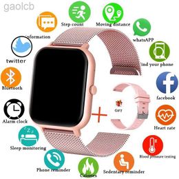 Relógios de pulso 2024 novo relógio inteligente mulheres bluetooth chamada relógio de fitness rastreador impermeável esporte relógio inteligente moda senhoras homens smartwatch mulher 24319