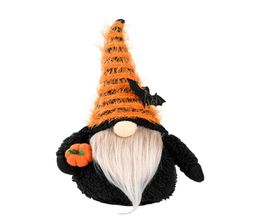 Party Supplies Halloween Decoration Faceless Gnome Holding Pumpkin Handmade Plush Doll Figurines Holiday Props Ornaments XBJK21074603497