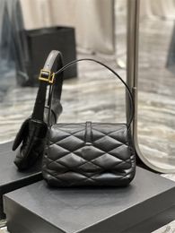 10A Mirror Quality Designer Fashion Women underarm handbag SheepskinClassic square Lattice Shoulder Bag
