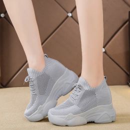 Boots Rimocy Hidden Heels Platform Sneakers Women Breathable Air Mesh Wedge Sock Shoes Woman 2022 Spring Casual Shoes Zapatos De Mujer