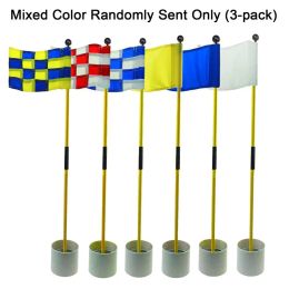 Aids Crestgolf 2 Sets Golf Putting Green Flagstick Backyard Practise Golf Hole Pole Cup Flag Stick 3 Section