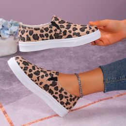 Shoes 2023 Women's Sneakers Fashion Leopard Print Flat Outdoor Sports Skateboard Shoes Ladies Vulcanised Shoes Women Shoes