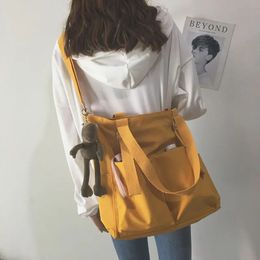 Waterproof Oxford Large Capacity Canvas Girl Shoulder Hand Bucket Bag Basket Female Crossbody Bags For Women Casual Tote Purses 240311