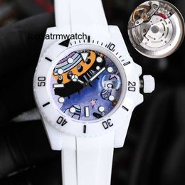 Movement Watch Rlx Watch Man Types Ceramic Case Clean Factory Men Automatic Blue Dial Eta3135 Movement Rubber Strap Swimming Wristwatches Sapphire Luminous