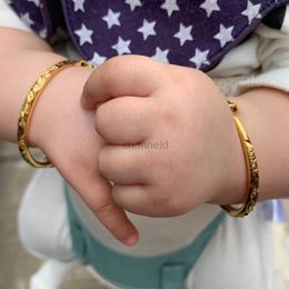 Bangle Ethlyn 2 Piece/Lot Adjustable Gold Color Bracelet And Bracelets For Kids Birthday Jewelry Best Gift For Kids Girls B154 240319