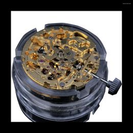 Watch Repair Kits Gold 8N24 Mechanical Movement Miyota 21 Jewels Skeleton Automatic