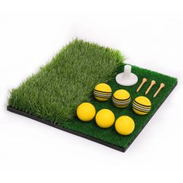 Aids 11 Pcs/set Nonslip Durable Training Chipping Net Golf Practise Swing Mat with 6 Balls 3 Rubber Tee 1 Tee Holder Outdoor Sports
