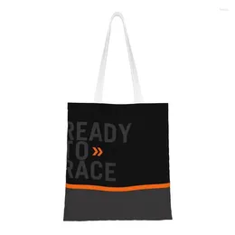 Shopping Bags Ready To Race Groceries Canvas Shopper Shoulder Tote Bag Big Capacity Portable Enduro Cross Bike Life Handbag