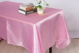 Table Cloth Silk Square Tablecloth Wedding Banquet Decoration Restaurant White