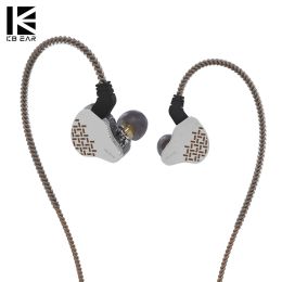 Headphones KBEAR Rosefinch HIFI Earphone 4 core OFC Wire Dynamic Driver IEM Monitor With Mic 3.5mm Plug KBEAR Wired Earphone