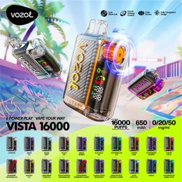 Original Vozol Gear Star Vista Vape Pen 16000/20000 Puffs Disposable Electronic Cigarette 16K 20K Puff Bar 5% Nicotine Vapes Prefilled 20 Flavours Vaper 20ml Vapers