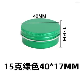 Storage Bottles 15ml Cosmetic Cream Aluminium Jar 15g Round Candle Pot Solid Perfume Green Lip Sample Meatl Tin Case