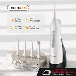 Oral Irrigator USB Rechargeable Water Flosser Portable Dental Water Jet 300ML Water Tank Waterproof Teeth Cleaner 240307