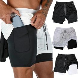 Running Shorts Men's 2 In 1 With Zipper Pocket Towel Loop Gym Athletic 5" Lightweight Quick Dry Workout Liner