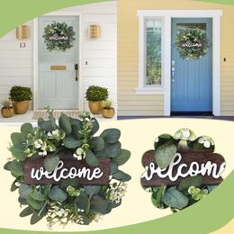 Decorative Flowers Decoration Door Garland Garden Imitation Four-leaf Simulation Wreath Window Suction Cups