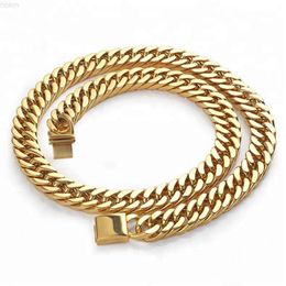 High Quality 20mm Flat Gold Filled Mens Diamond Cut Cuban Double Link Cuba Chain