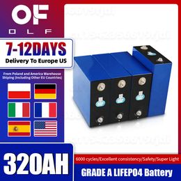 EU US Stock Brand New 320AH Lifepo4 Cells Grade A 3.2V Lithium Iron Phosphate Rechargeable Batterie For Solar System EV RV Yacht