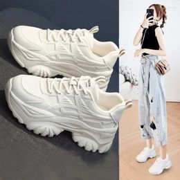 Casual Shoes 2024 Leather Chunky Sneakers Women's Sports Ladies Thick White Black Women Tennis Vulcanised Basket