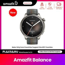 Wristwatches New global smart watch with balance Amazfit 1.5 HD display AMOLED dual band phone with Bluetooth GPS calls built-in Alexa Smartwatch 240319