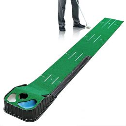 Aids Golf Putting Mat Plastic Training Tool Driving Trainer Putter Practise Pad Chipping Hitting Carpet Gree Lenght 8.9FT*1.28FT