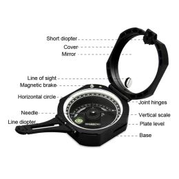 Compass Professional Geological Compass Handheld Lightweight Outdoor Survival Military Compass for Measuring Slope Distance