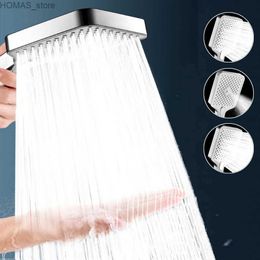 Bathroom Shower Heads 3 Modes High Pressure Shower Head Big Panel Large Flow Water Saving Spray Nozzle Massage Rainfall Shower Bathroom Accessories 240319