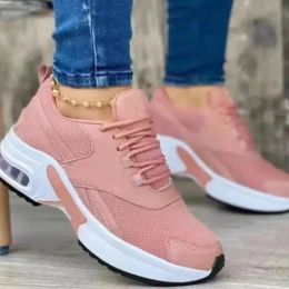 Shoes Plus Size 3543 Women Tennis Shoes for Outdoor Sneakers Lace Up Wedge Platform Shoes Ladies Air Cushion Gym Sport Traines Womens