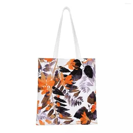 Shopping Bags Fragrant Flower Watercolour Shoulder Bag Women Eco Trendy High Capacity Handbag Foldable Canvas For Girl