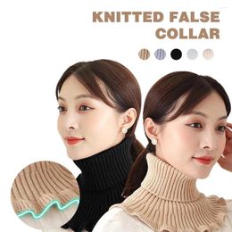 Scarves Knitted Collar Scarf Women Turtleneck False Winter Wrap Fake Detachable Ruffles Warm Windproof W O3I3