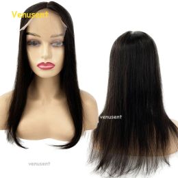 Toppers PU Silk Base Topper With Lace Brazilian Remy Human Hair Lace Closure Toupee Clips In 4x5inch Scalp Top Closure With Baby Hair