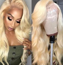 2021 new Blonde Lace Front Human Body Wave 13x4 Coloured Human Hair Wigs Transparent Lace Wig Brazilian Remy Hair3412813