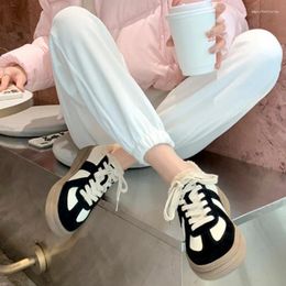 Dress Shoes Brand Design Leisure Cozy Women Cross-tied Lace Up Elegant Mixed Colors Chaussures Femme Round Toe Low Heels Zapatos Mujer