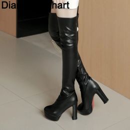 Boots Plus Size 3244 brand fashion platform over the knee boots women sexy super high heels shoes woman party long boot Female Botas