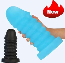 Liquid Silicone Huge Anal Dildo Realistic Penis Vagina Masturbation with Suction Cup Big Dick Anus Dilator Sex Toy for Men Woman4589446