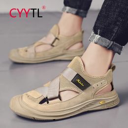 Sandals CYYTL Mesh Sandals For Men Breathable Strap Outdoor Hiking Sports Summer 2022 Shoes Casual Closed Toe Fisherman Sandales