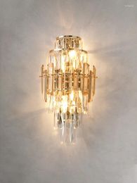 Wall Lamp Large Led Candle Sconce Modern Restaurant For Living Room Retro Hallway Gold Crystal Light Lustres