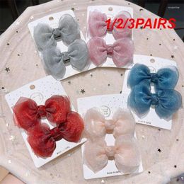 Dog Apparel 1/2/3PAIRS Baby Hair Accessory Easy To Use Bow Knot Clip Various Styles Hairpin Fabric Art Small And Exquisite