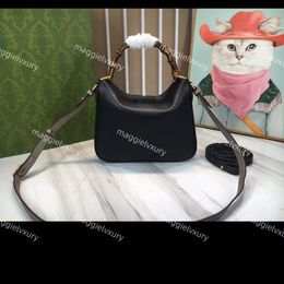 Diana Small Crossbody Luxury Genuine Leather Bamboo Handle Shoulder Bags Designer Hobo Tote Purse Handbag 24cm