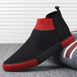 Boots Breathable Men's Casual Cloth Vulcanised British Style Loafer Shoes Youth Wear-Resisting Sneaker 20243