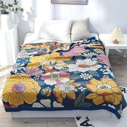 Blankets Bamboo Cooling Blanket For Double Bed Decorative Sofa Bedding Nap Quilt Home Decor Drop