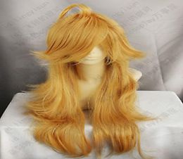 Panty Stocking with Garterbelt COS wig New Long Blonde Cosplay Party Wavy Wigs5345715