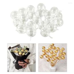 Gift Wrap 20Pcs Clear Plastic Chocolate Ball 4cm Round Candy Boxes Valentines Day Wedding Christmas Party Bouquet Holder